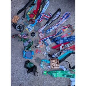 Mixed Lot of 25 Finishers medals 5k 10k half‎ marathon and marathon Unique Ones